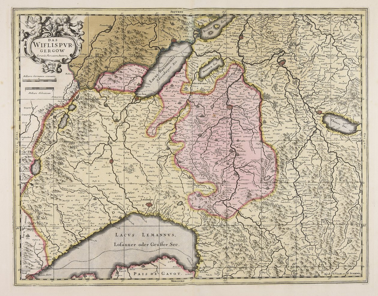 Das Wiflispurgergow / Gerardo Mercatore auctore autorstwa Gerardus Mercator
