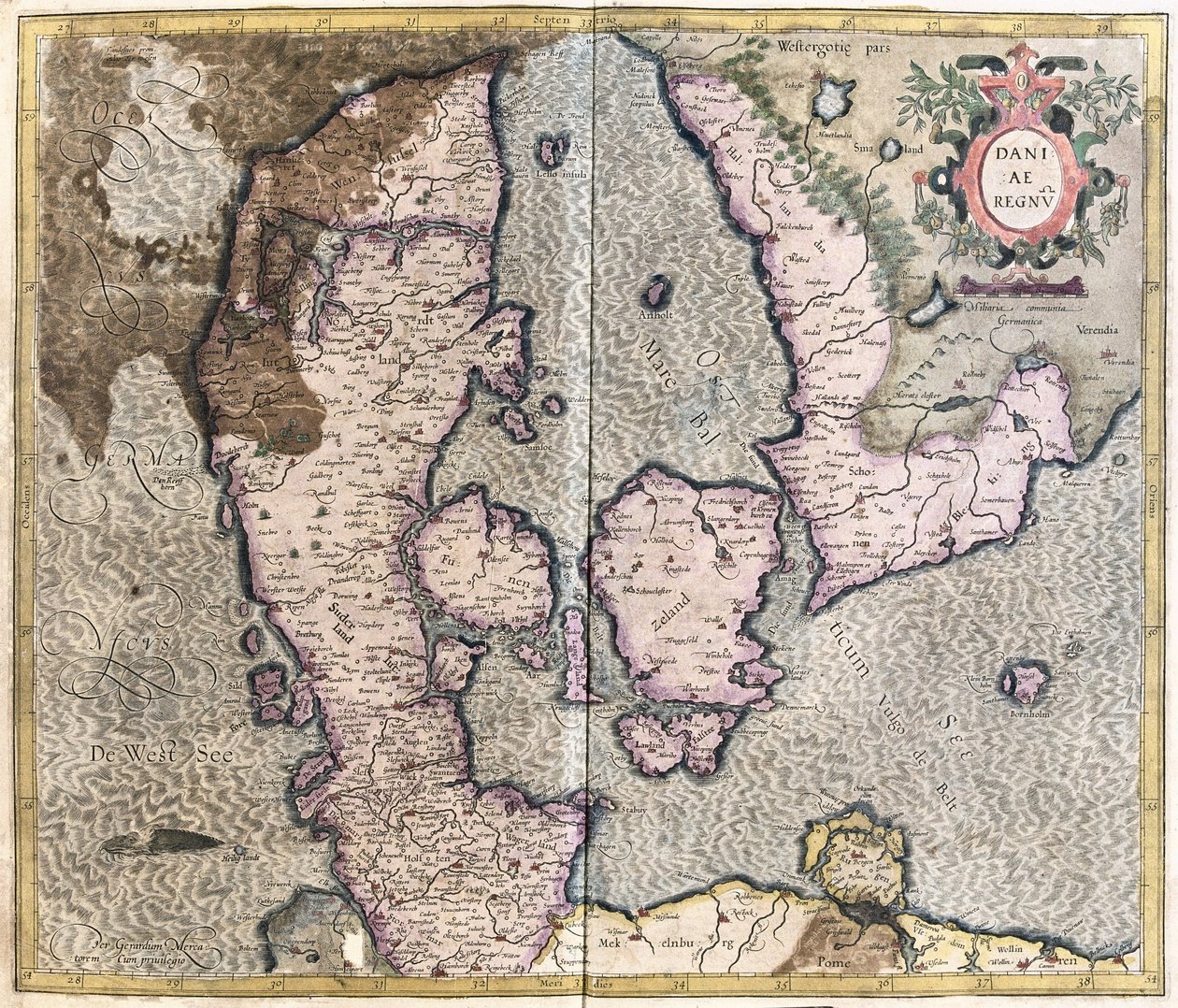 Dania (grawerowanie autorstwa Gerardus Mercator