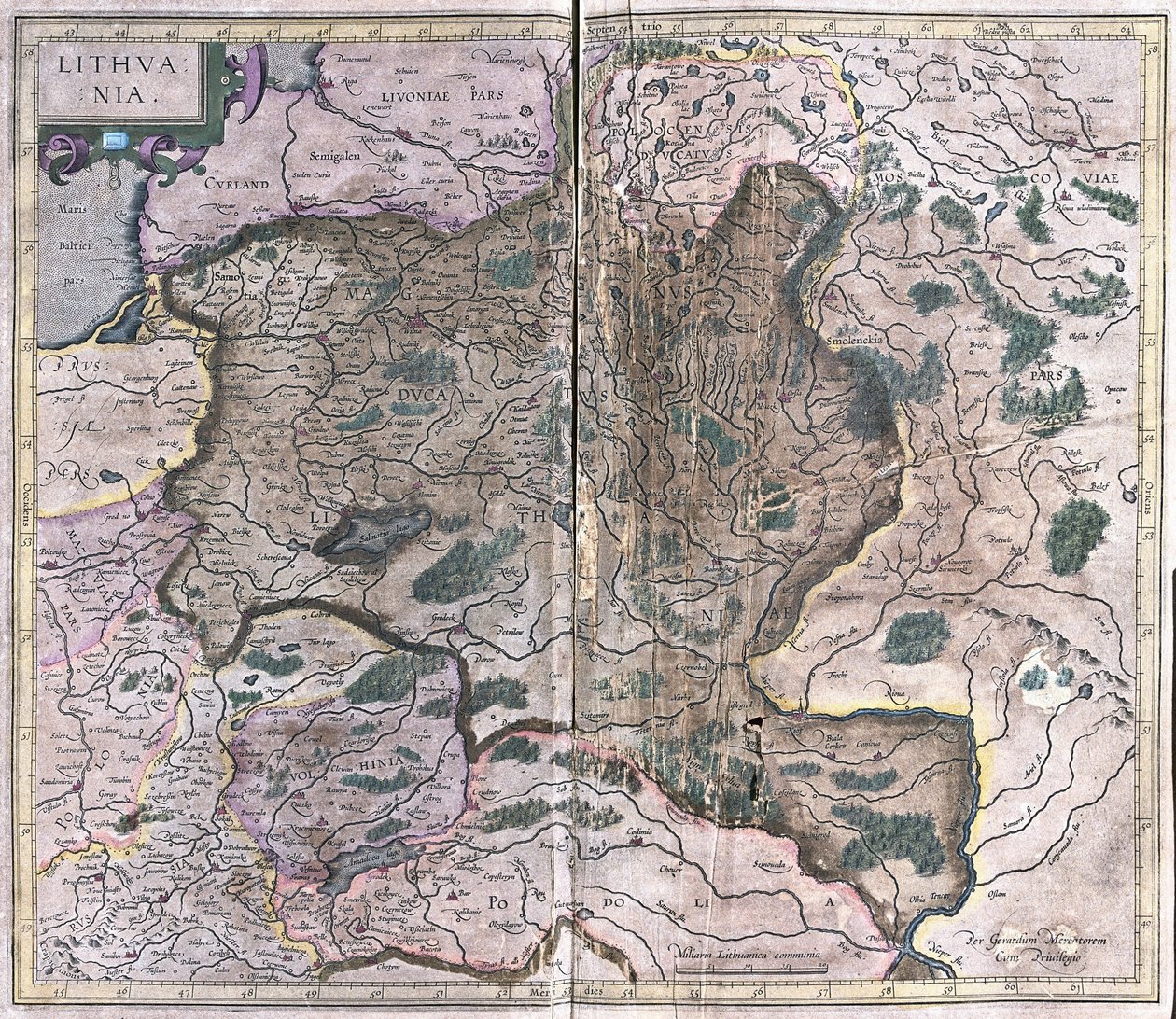 Litwa (grawerowanie autorstwa Gerardus Mercator