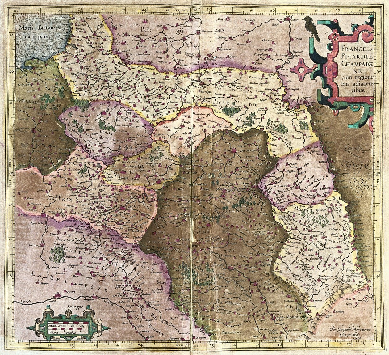 Pikardia, Szampan, Francja autorstwa Gerardus Mercator