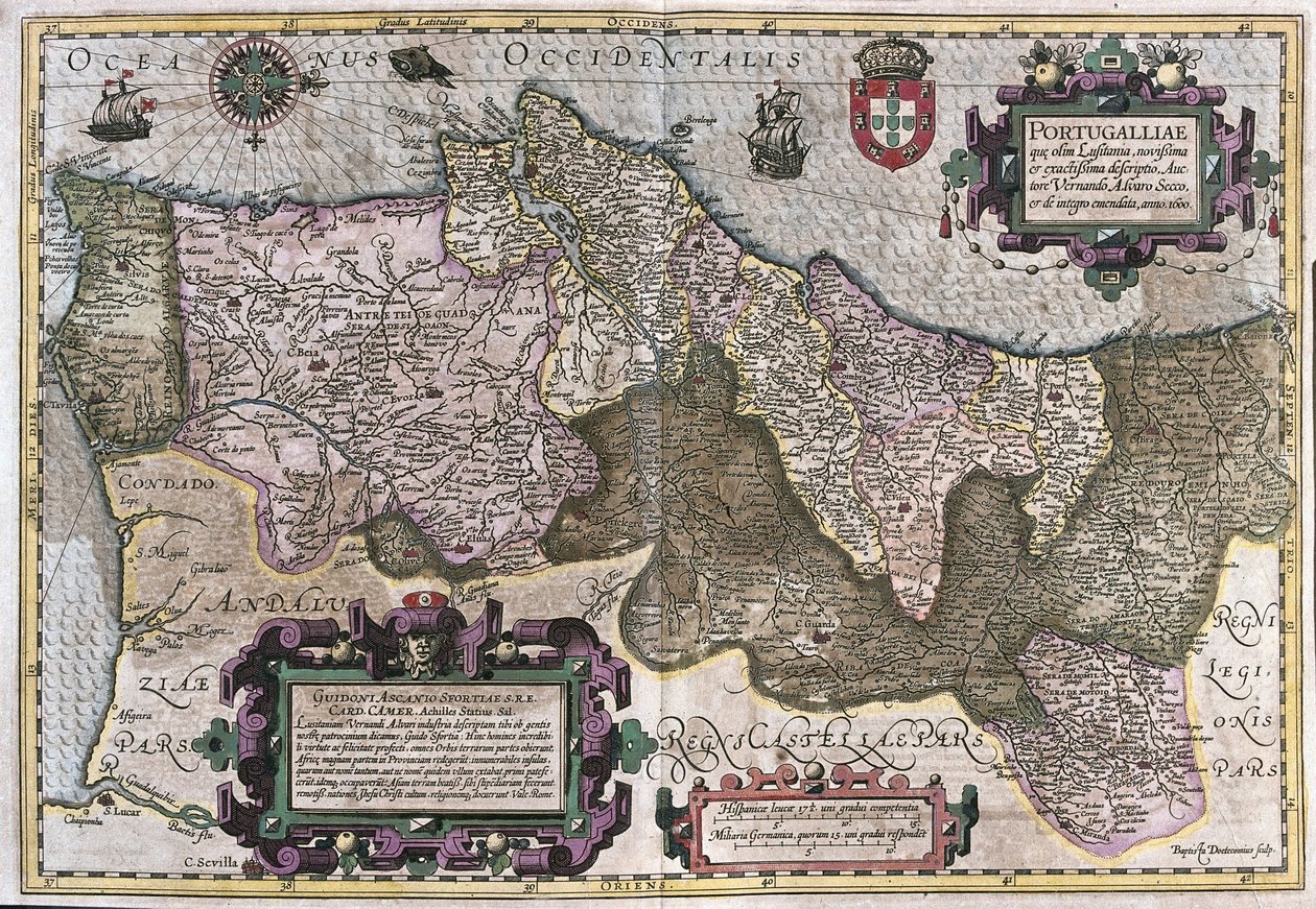 Portugalia (grawerowanie autorstwa Gerardus Mercator