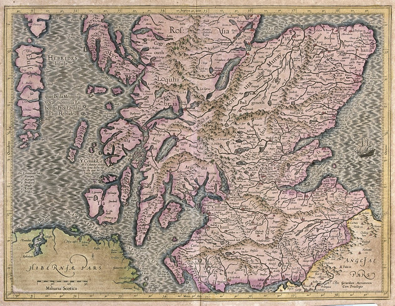 Szkocja, Wielka Brytania autorstwa Gerardus Mercator