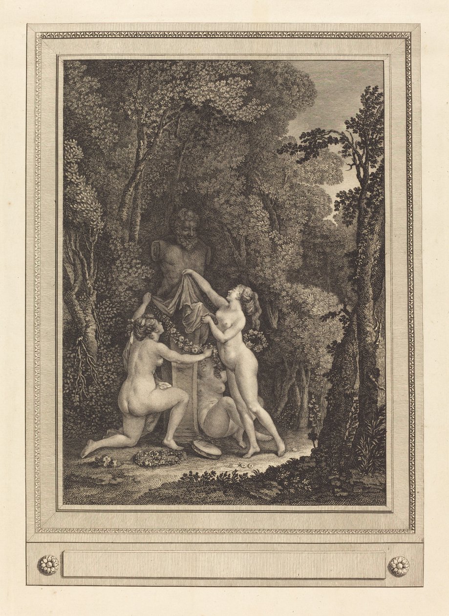 Skrupulatne nimfy autorstwa Geraud Vidal after Nicolas Lavreince