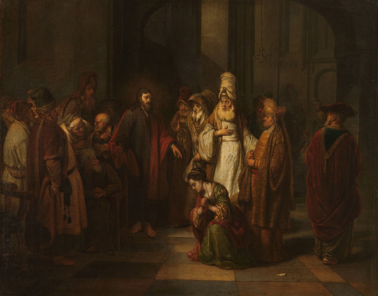 Chrystus i niewiasta w cudzołóstwie autorstwa Gerbrand van den Eeckhout