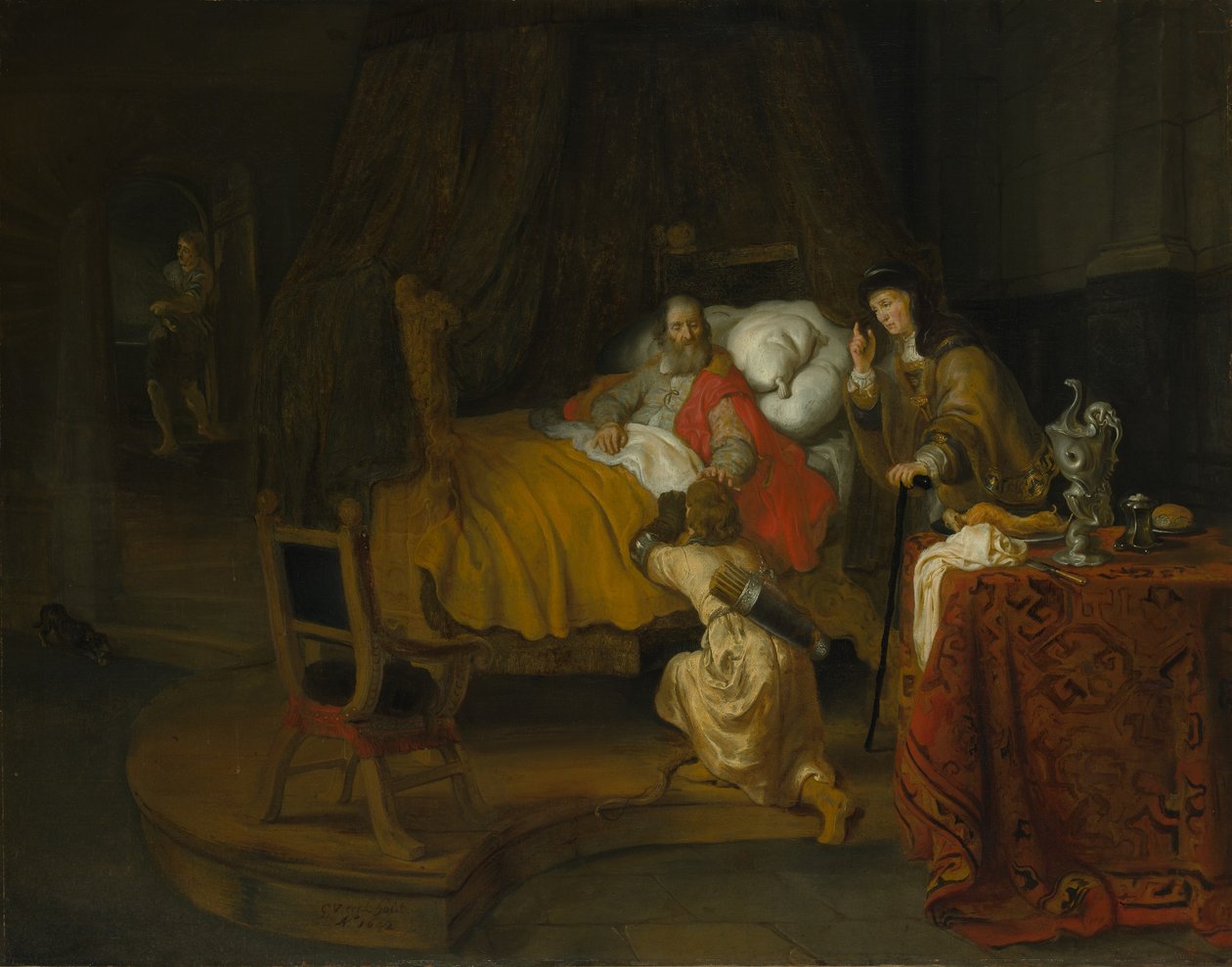 Izaak błogosławi Jakuba, 1642. autorstwa Gerbrand van den Eeckhout