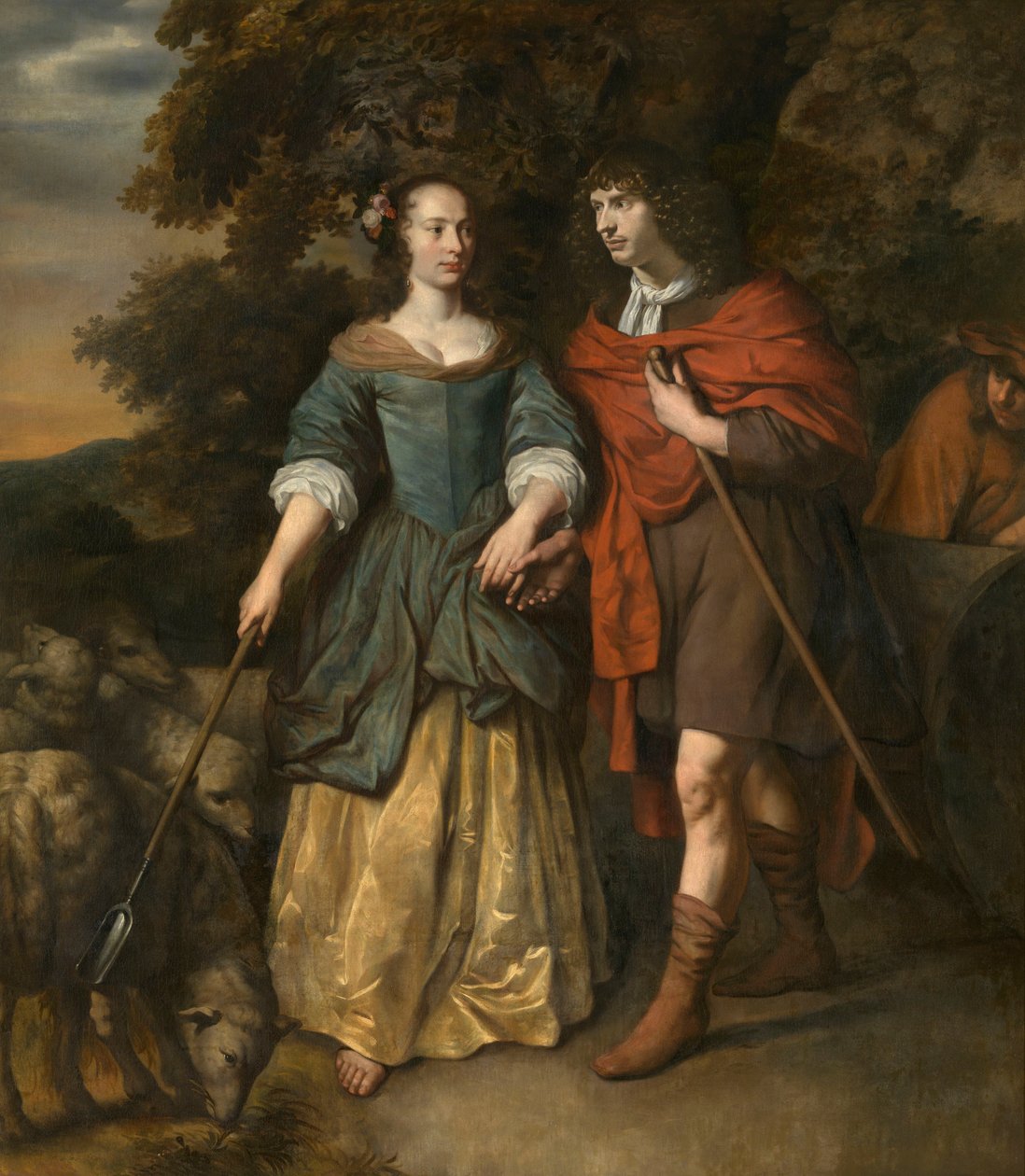 Młoda para w strojach pasterskich autorstwa Gerbrand van den Eeckhout