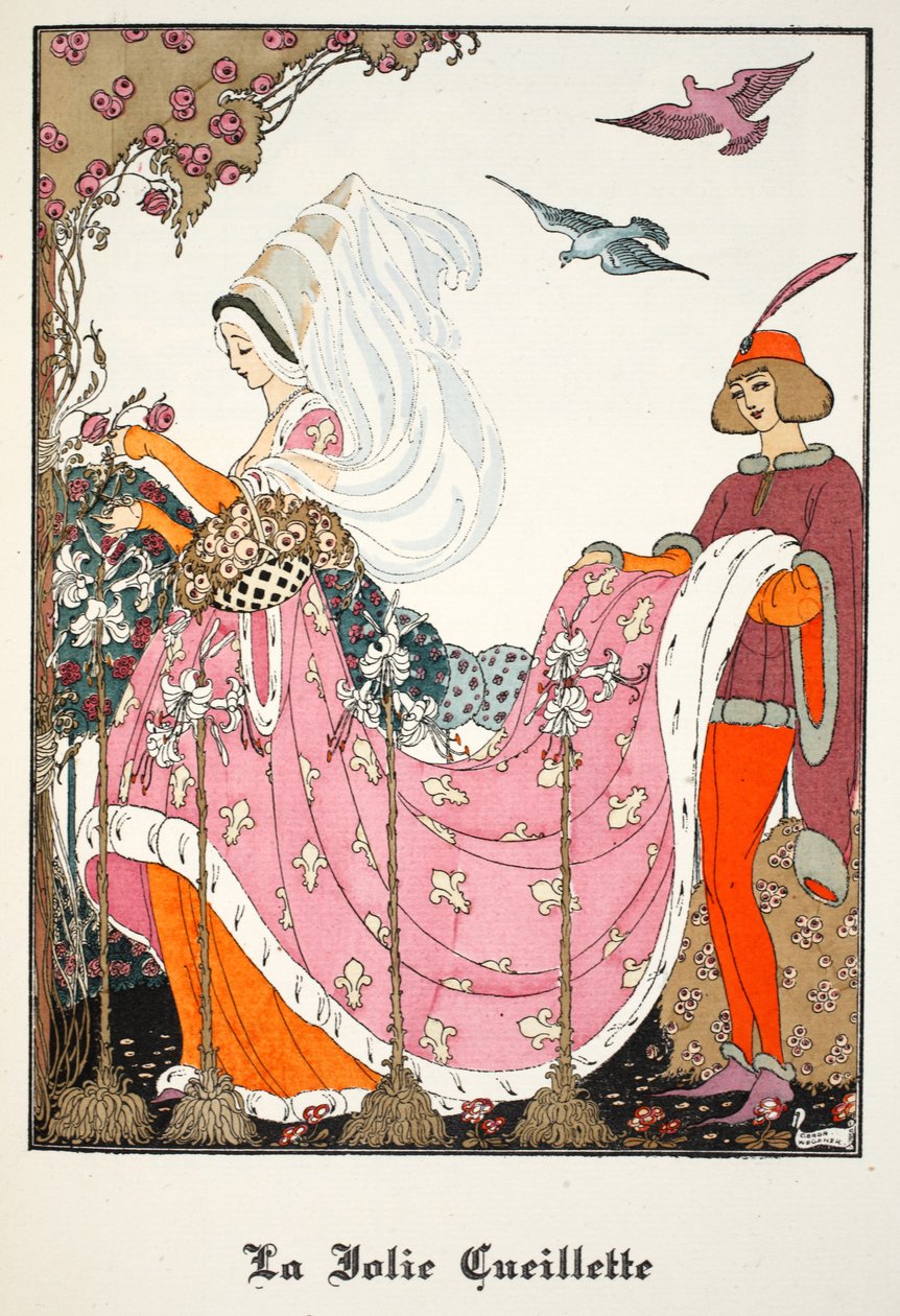 The Pretty Gathering, 1919-21 (odbitka w pochoirze) autorstwa Gerda Marie Frederike Wegener
