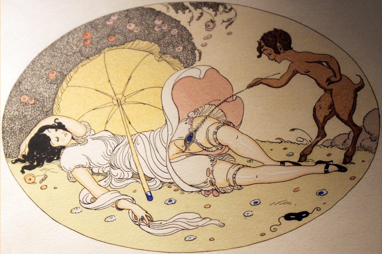 Seria akwareli wydana w Erotopolis Paris w 1925 roku pod tytułem The Delights of Eros autorstwa Gerda Marie Frederike Wegener