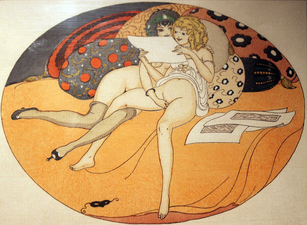 Seria akwareli wydana w Erotopolis Paris w 1925 roku pod tytułem The Delights of Eros autorstwa Gerda Marie Frederike Wegener