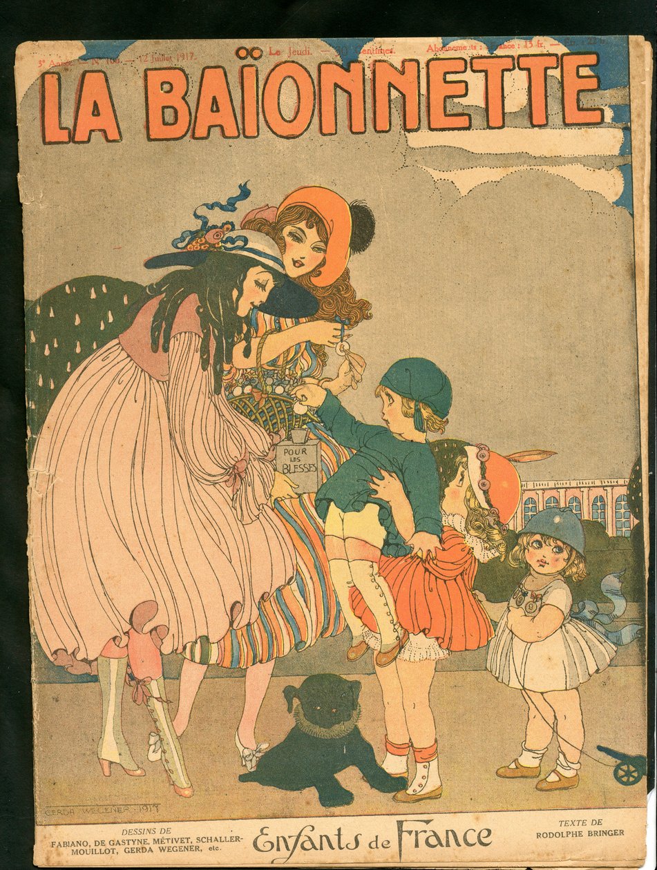 Okładka „La Baionnette”, Satyryczne i Kolory autorstwa Gerda Marie Frederike Wegener