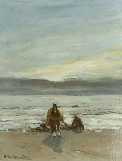 Rybak muszli w surf autorstwa Gerhard Morgenstjerne Munthe