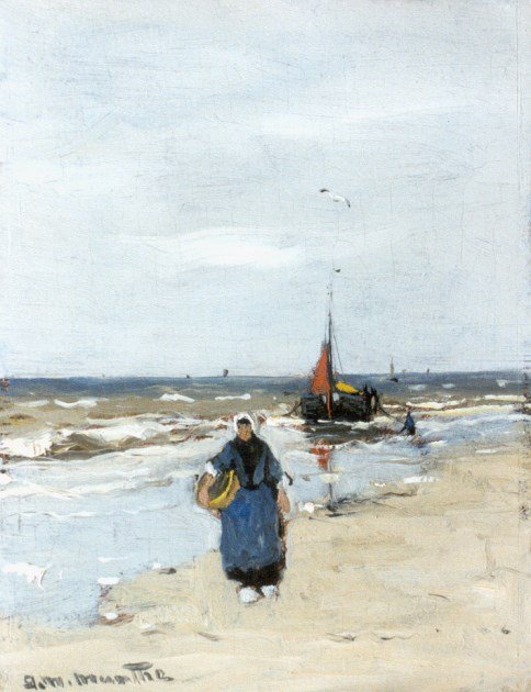 Rybka na plaży Katwijk autorstwa Gerhard Morgenstjerne Munthe
