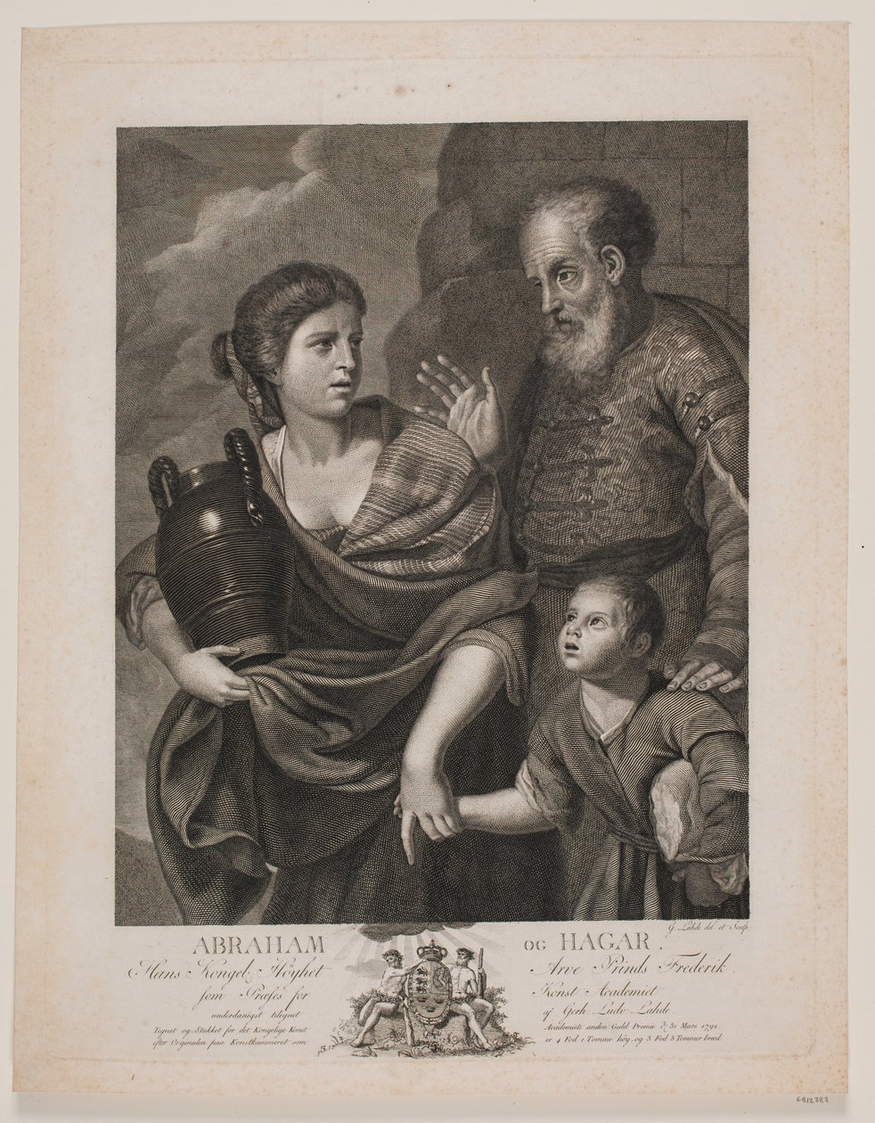 Abraham i Hagar autorstwa Gerhard Ludvig Lahde
