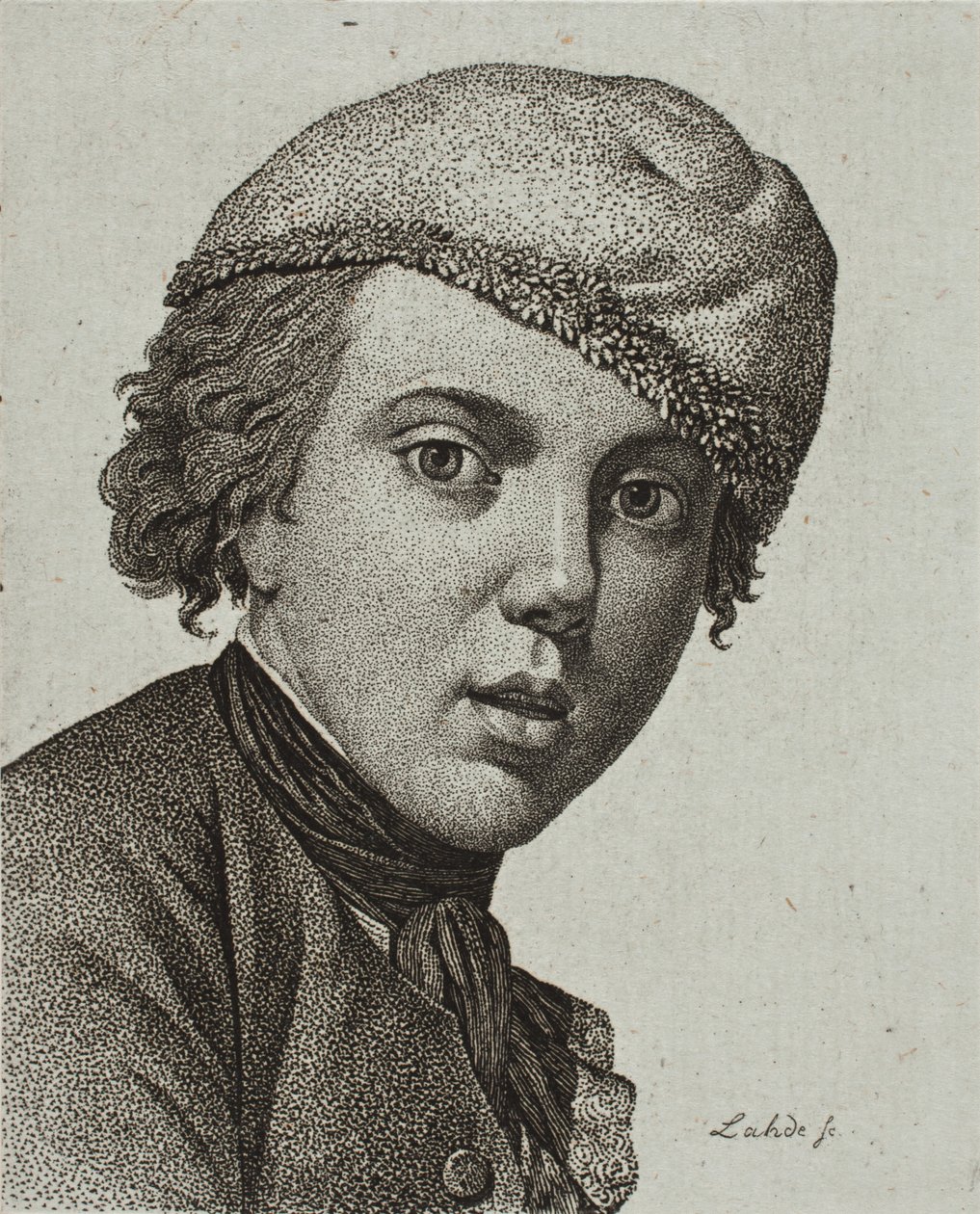 Jens Juel, według autoportretu Juela z 1767 r. autorstwa Gerhard Ludvig Lahde