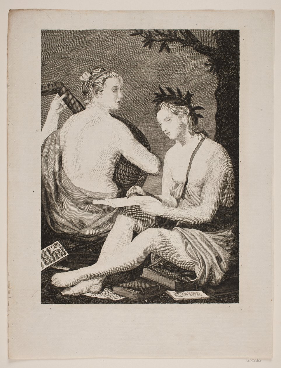 Terpsichore i Kalliope autorstwa Gerhard Ludvig Lahde