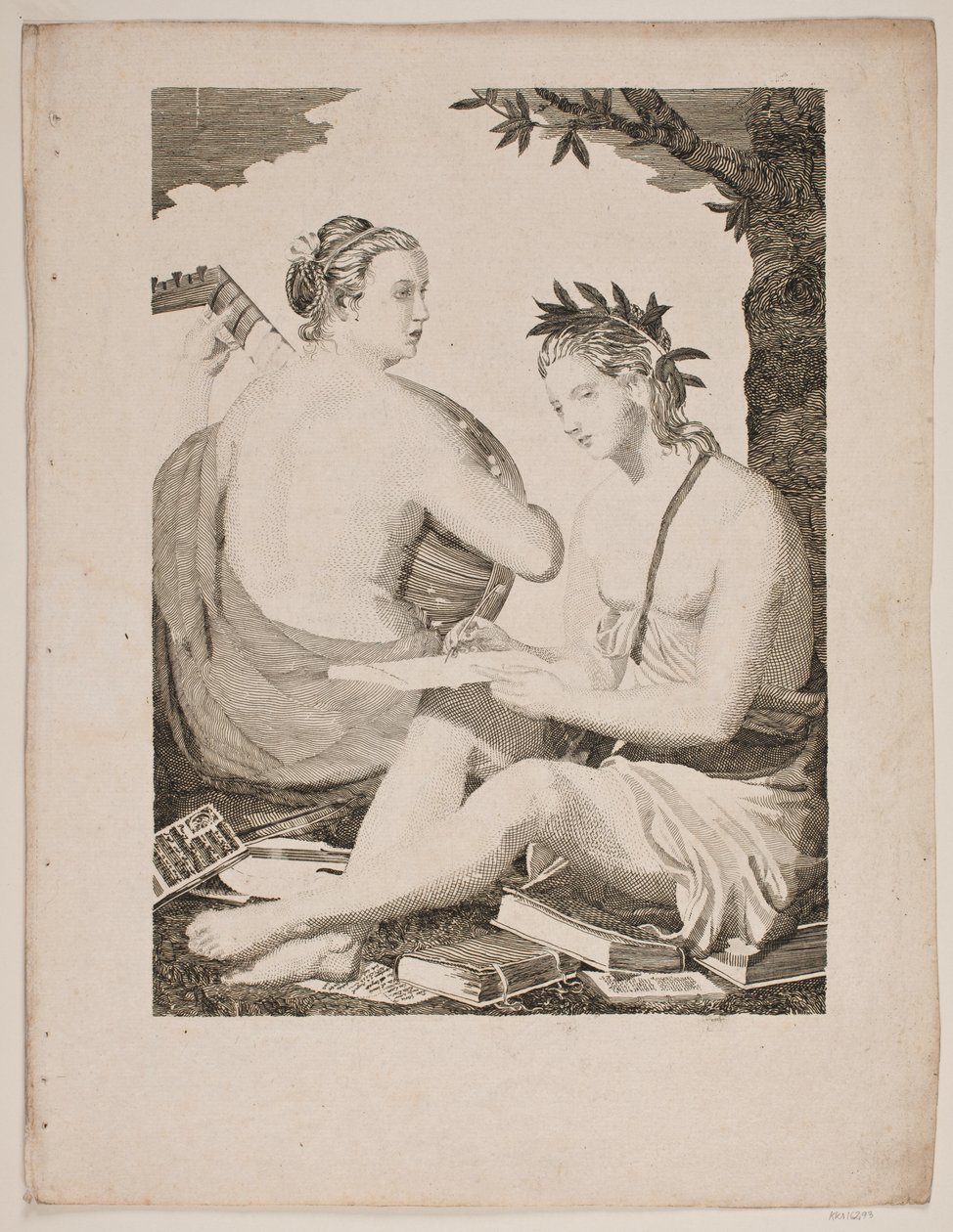 Terpsichore i Kalliope autorstwa Gerhard Ludvig Lahde