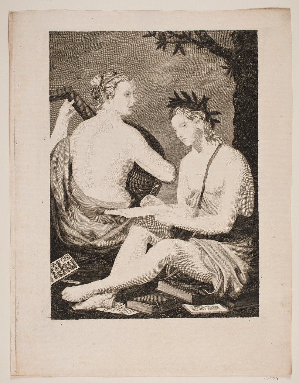 Terpsichore i Kalliope autorstwa Gerhard Ludvig Lahde