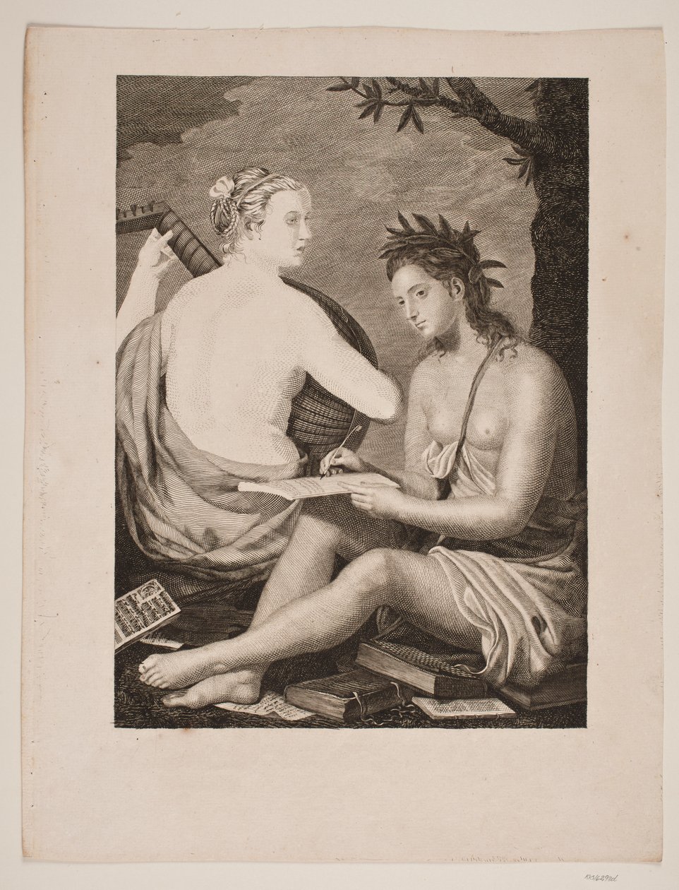 Terpsichore i Kalliope autorstwa Gerhard Ludvig Lahde