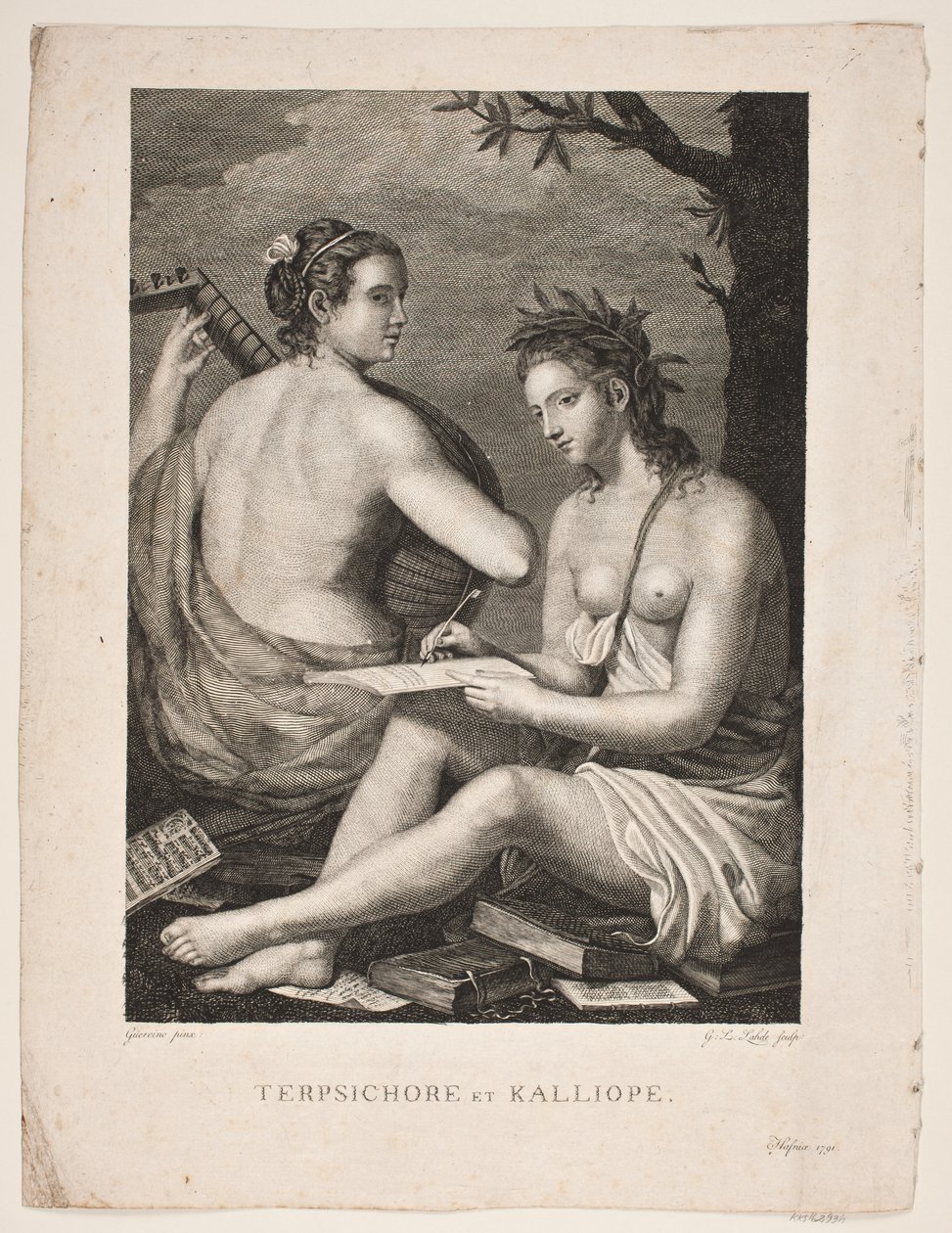 Terpsichore i Kalliope autorstwa Gerhard Ludvig Lahde
