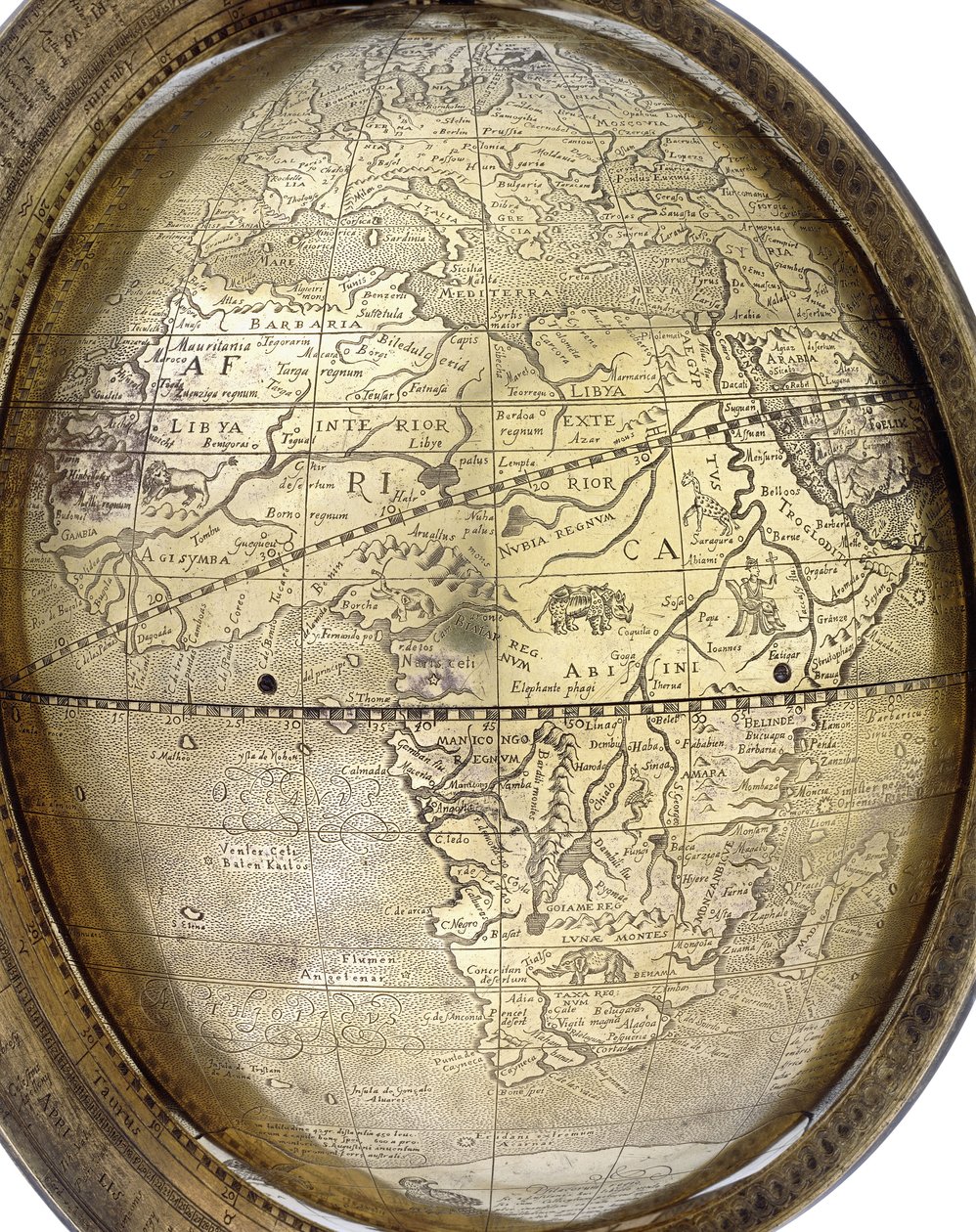 Kula ziemska, 1579 autorstwa Gerhard Mercator of Duisburg