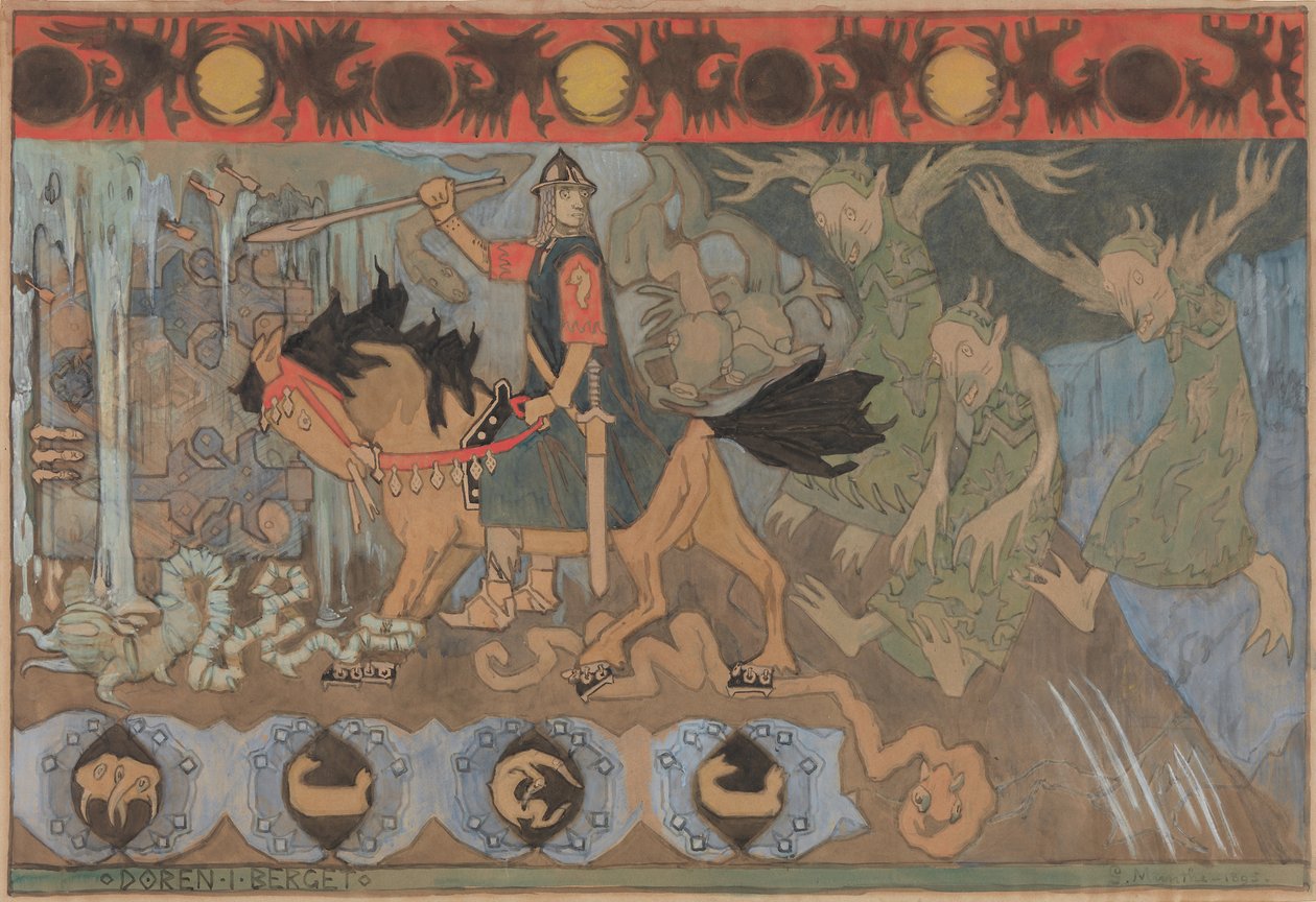 Drzwi w skale, 1895. autorstwa Gerhard Munthe