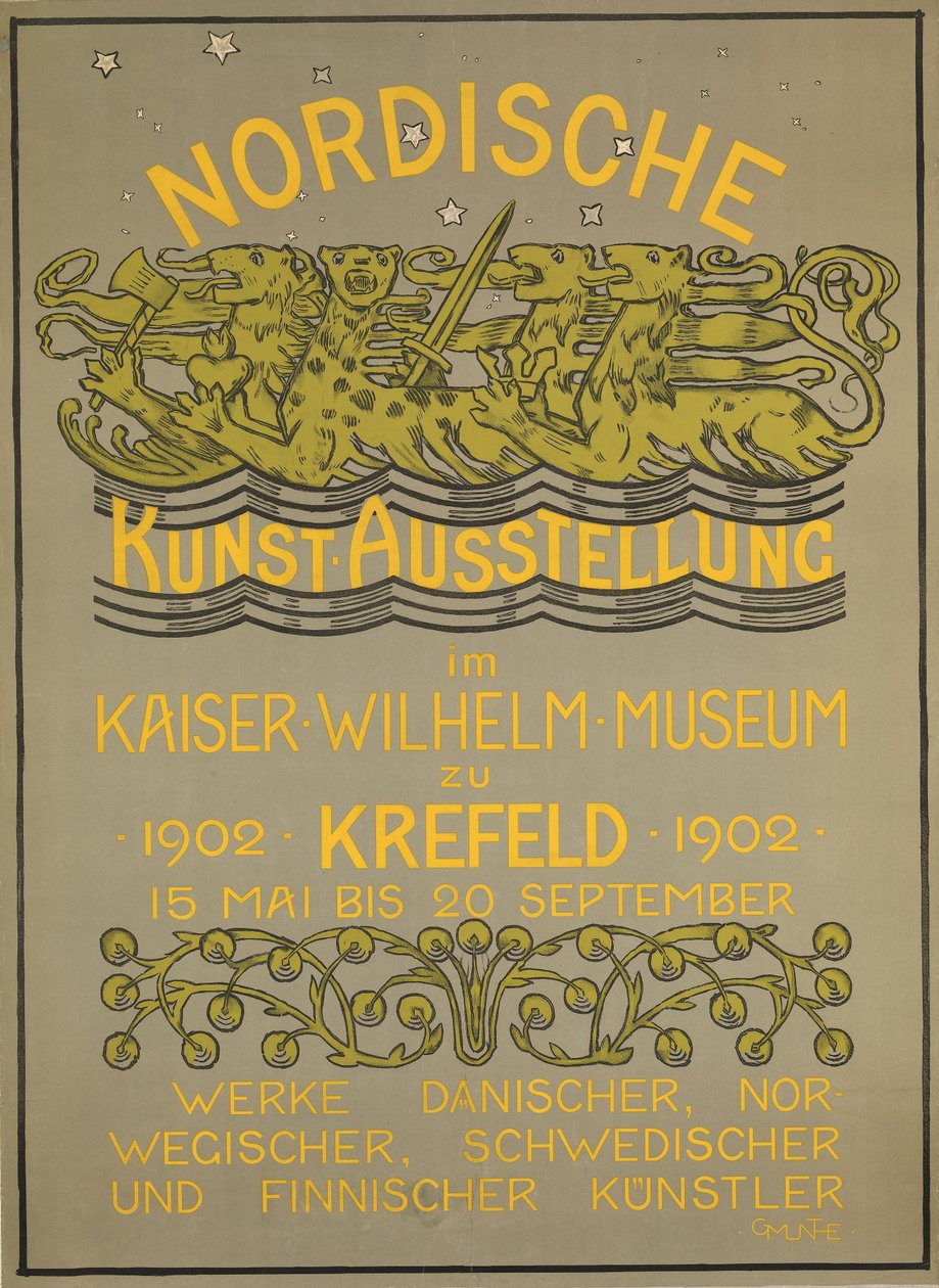 Nordische Kunstausstellung im Kaiser Wilhelm Museum 1902 autorstwa Gerhard Munthe