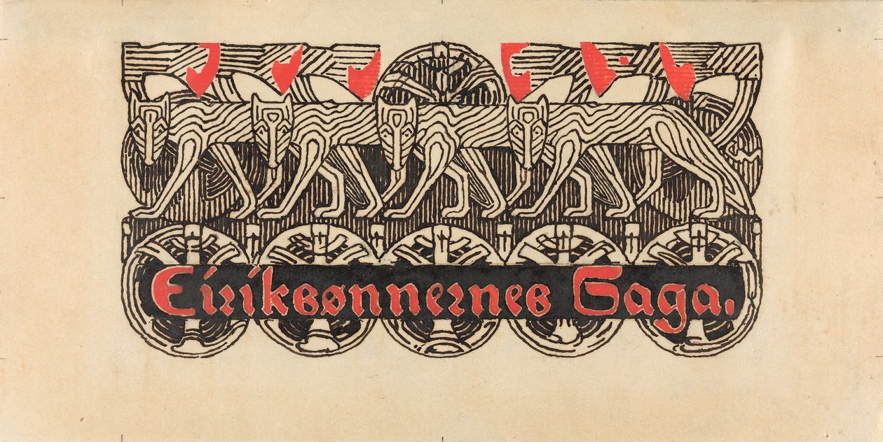 Für Snorre Sturlason, Königssagas, Kristiania 1899 autorstwa Gerhard Munthe