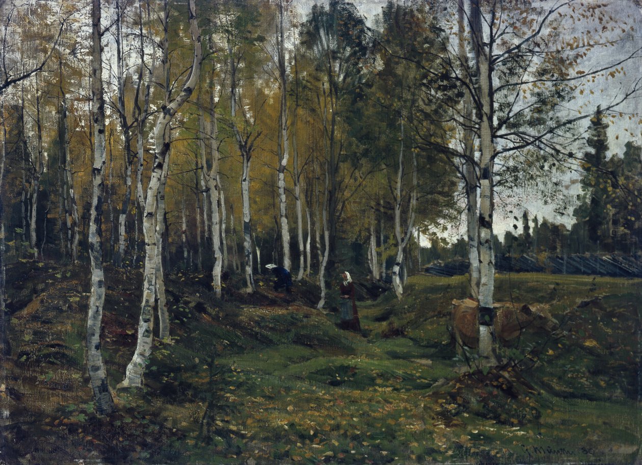 Brzozowy las jesienią autorstwa Gerhard Peter Frantz Vilhelm Munthe