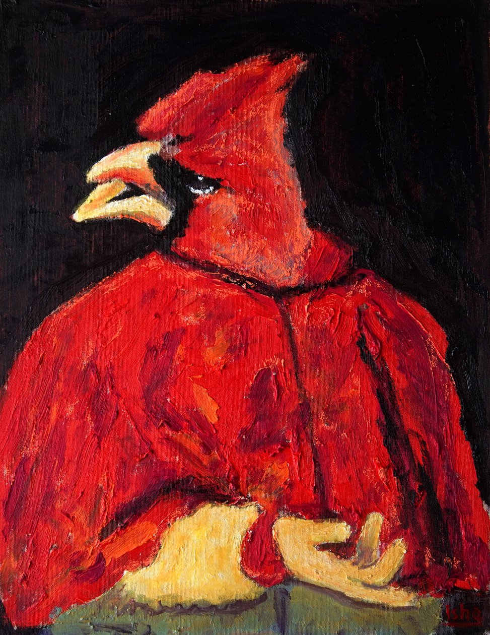 El Cardinal, 2020 (olej na płótnie) autorstwa Gerhardt Isringhaus