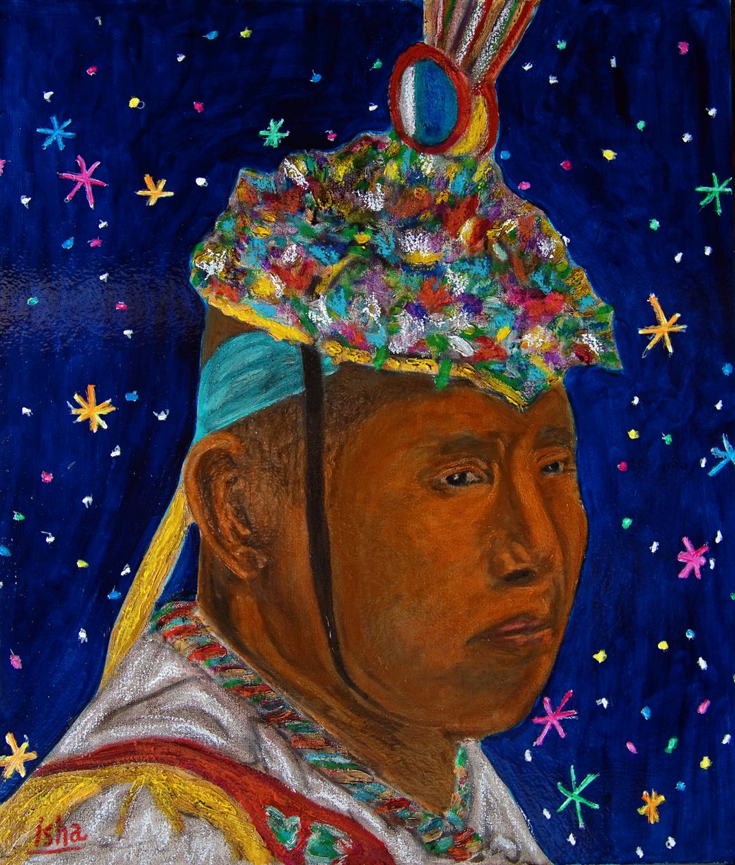 El Volador Maya,2019 (olej na płótnie) autorstwa Gerhardt Isringhaus
