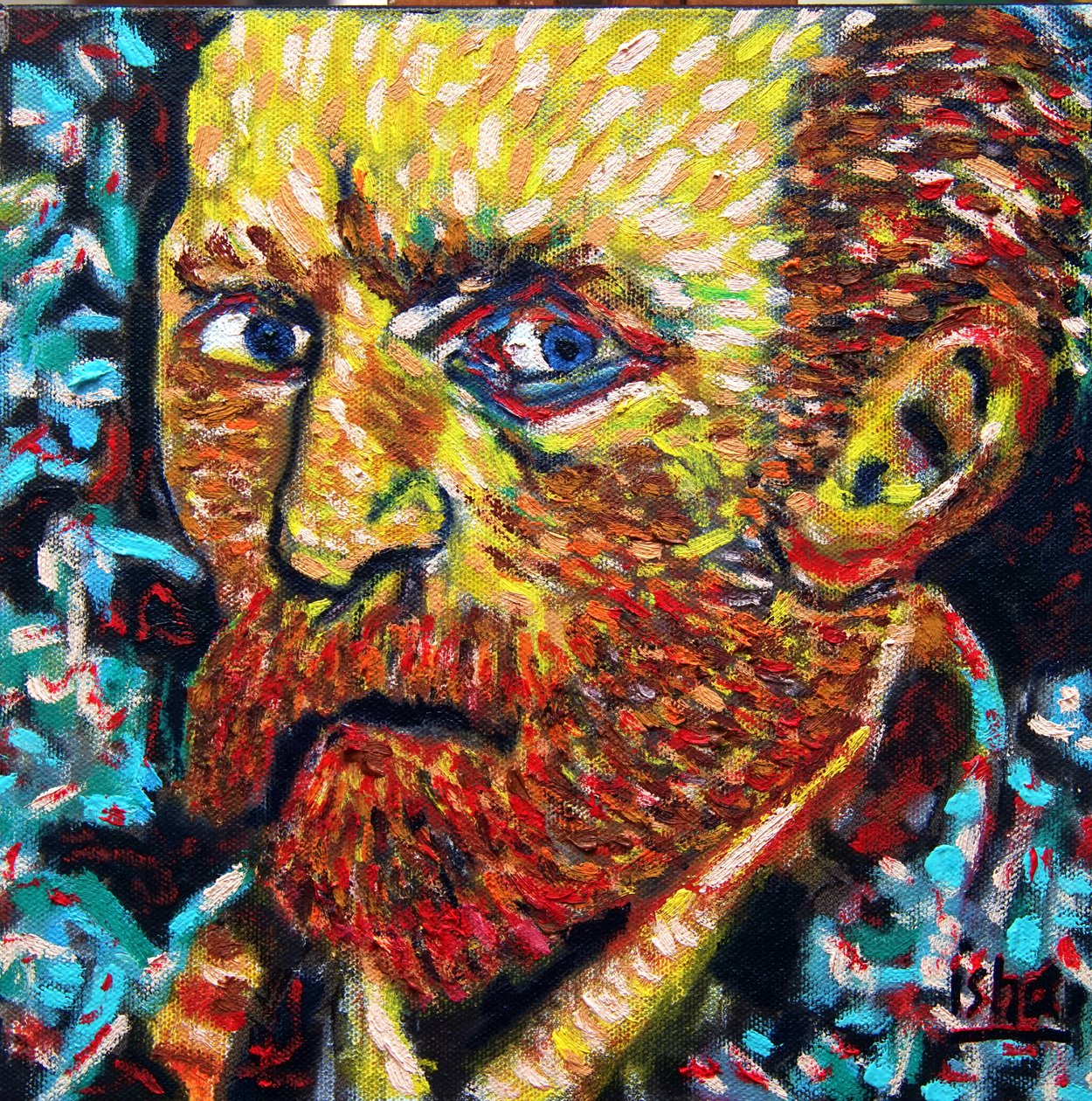San VanGogh, 2021, olej na płótnie autorstwa Gerhardt Isringhaus