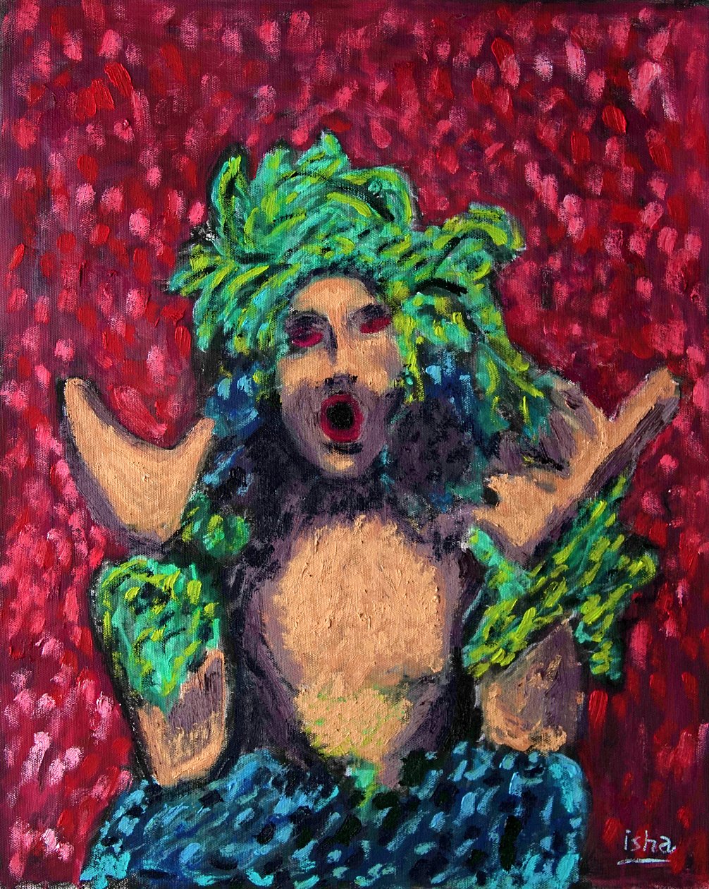 Woodland Shaman, 2020 (olej na płótnie) autorstwa Gerhardt Isringhaus