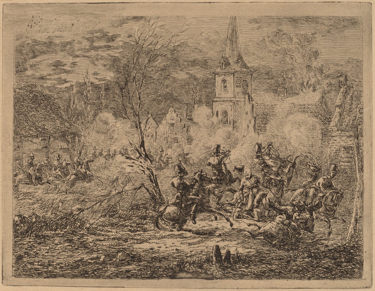Zdobycie wioski autorstwa Gerhardus Emaus de Micault