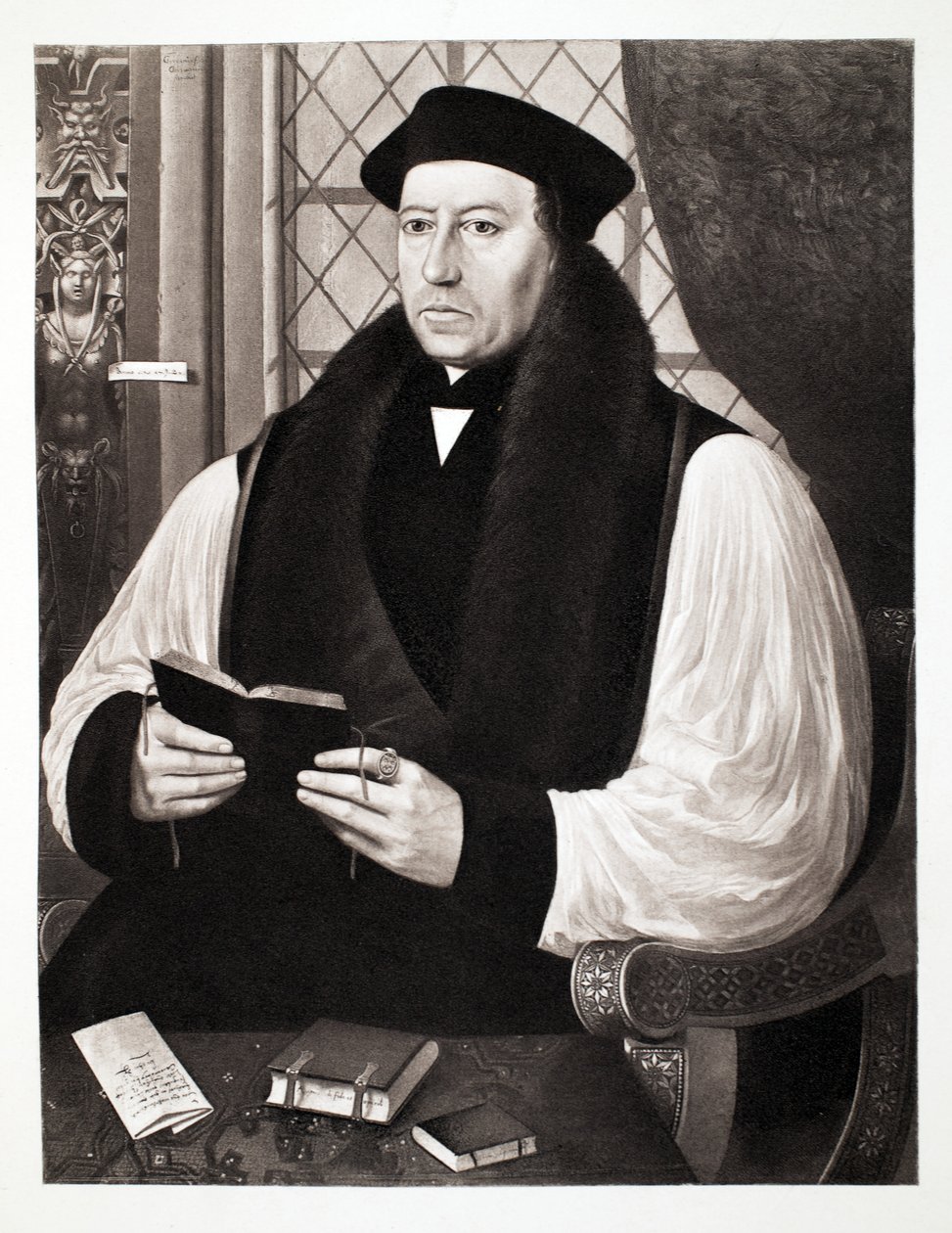 Thomas Cranmer, arcybiskup Canterbury, 1546, wyd. 1902 (kolotyp) autorstwa Gerlach Flicke