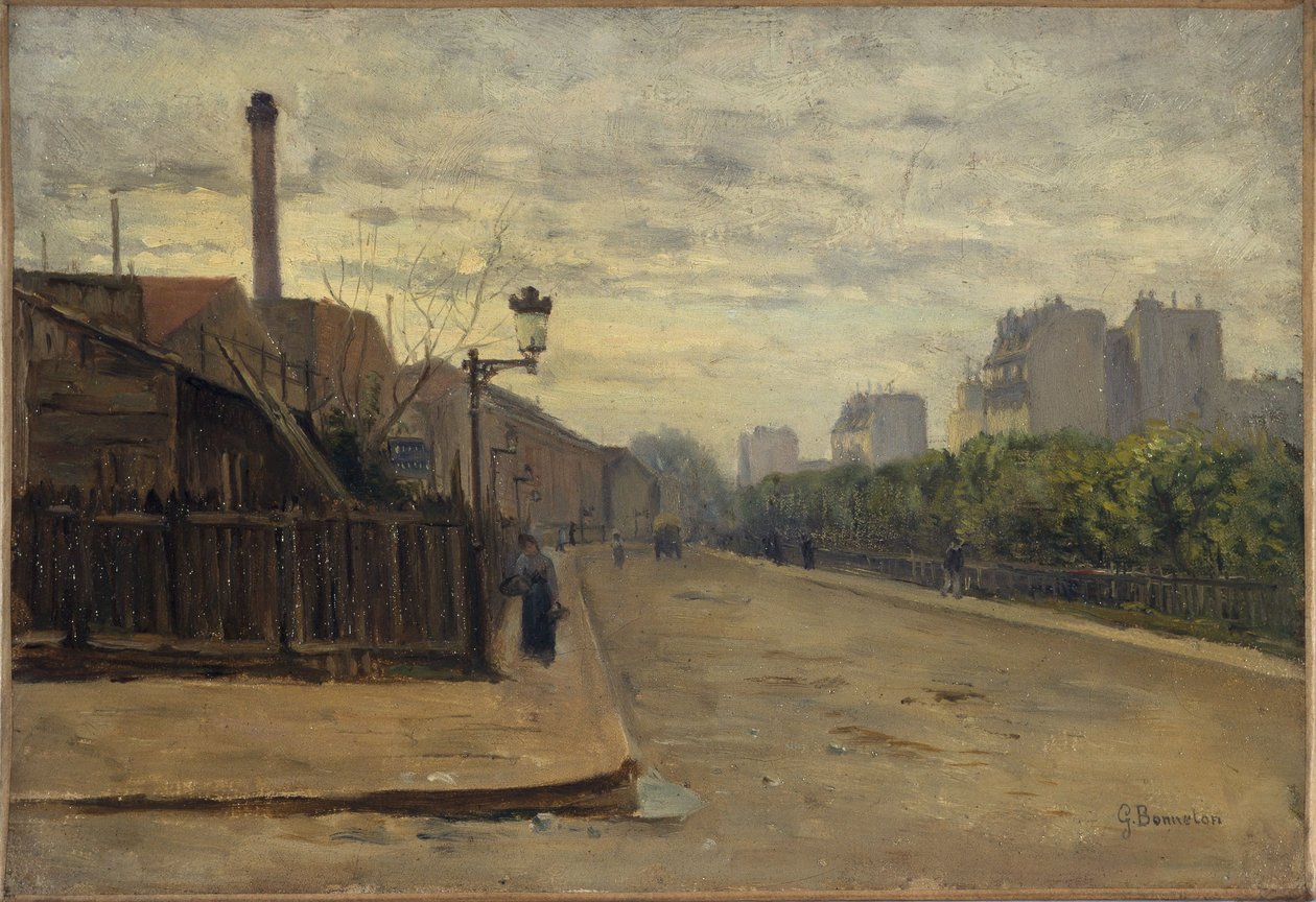 Rue Auguste-Cain, około 1900 (olej) autorstwa Germain Eugene Bonneton