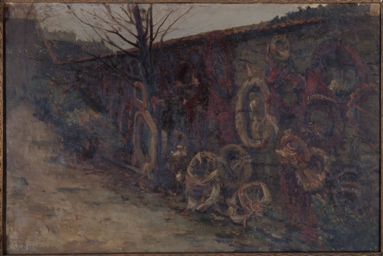 Ściana federacyjna na cmentarzu Père-Lachaise autorstwa Germain Eugene Bonneton