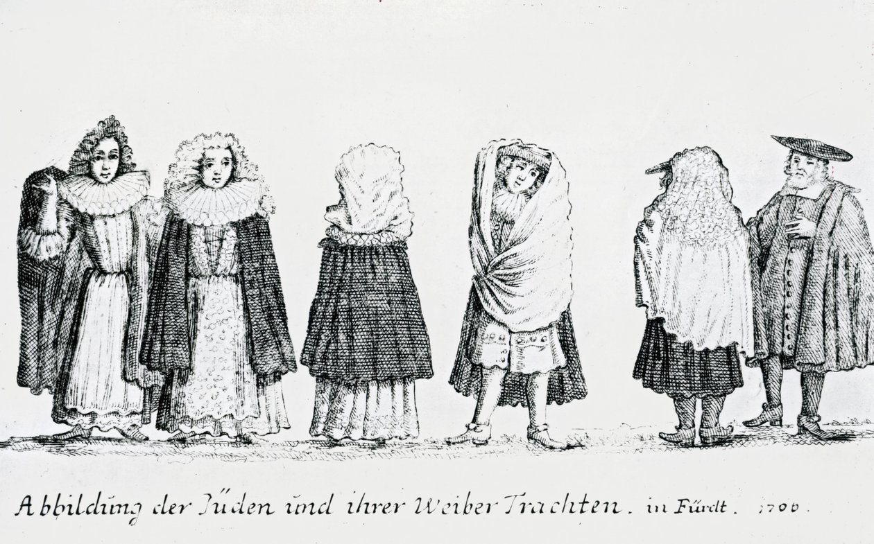 Przedstawienie narodu żydowskiego i jego stroju, 1706 autorstwa German School