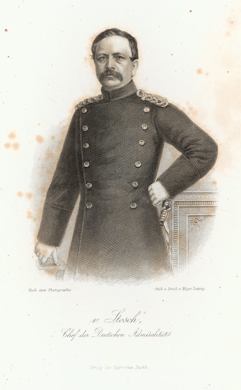 Albrecht von Stosch (1818-96) w "Allgemeine Moden-Zeitung", Leipzig, 1872. autorstwa German School