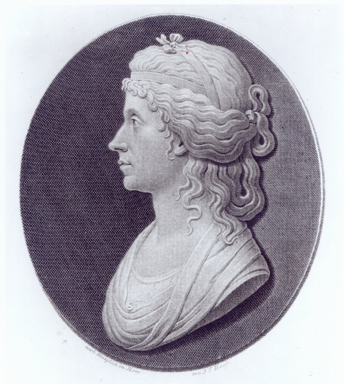 Angelica Kauffman, grawerowane przez J.F Bause autorstwa German School