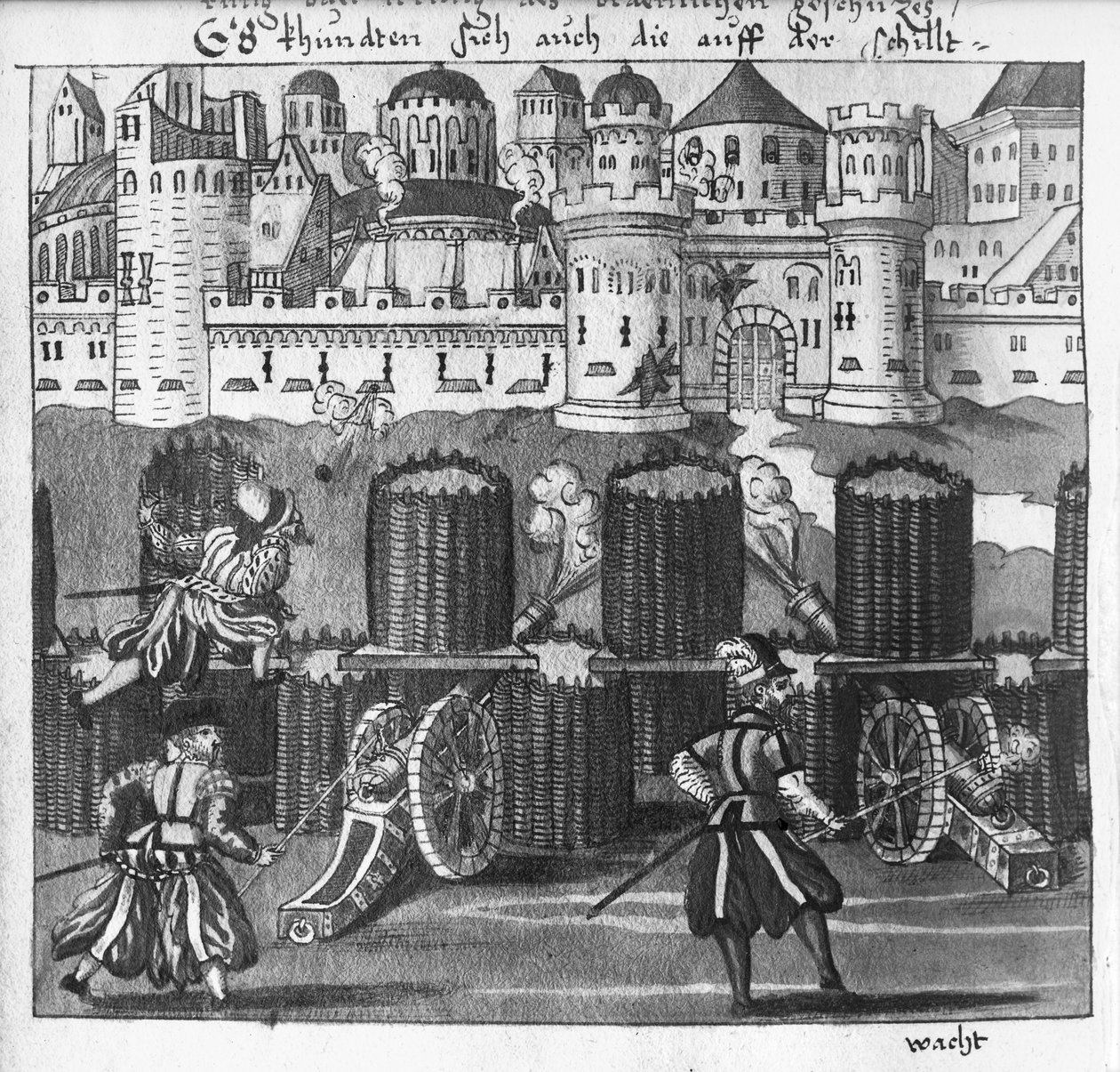 Atak na ufortyfikowane miasto, ilustracja z „L