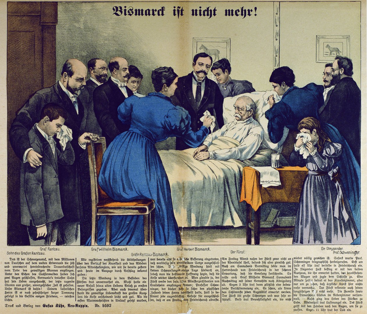 1898 оны 7-р сарын 30-нд Бисмарк Фридрихсрух хотод нас барав. autorstwa German School