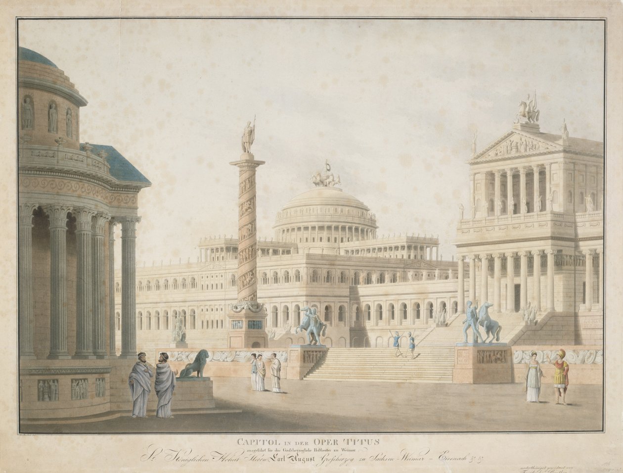 Kapitol, zestaw do „La clemenza di Tito” projektu Beuther, 1815 autorstwa German School