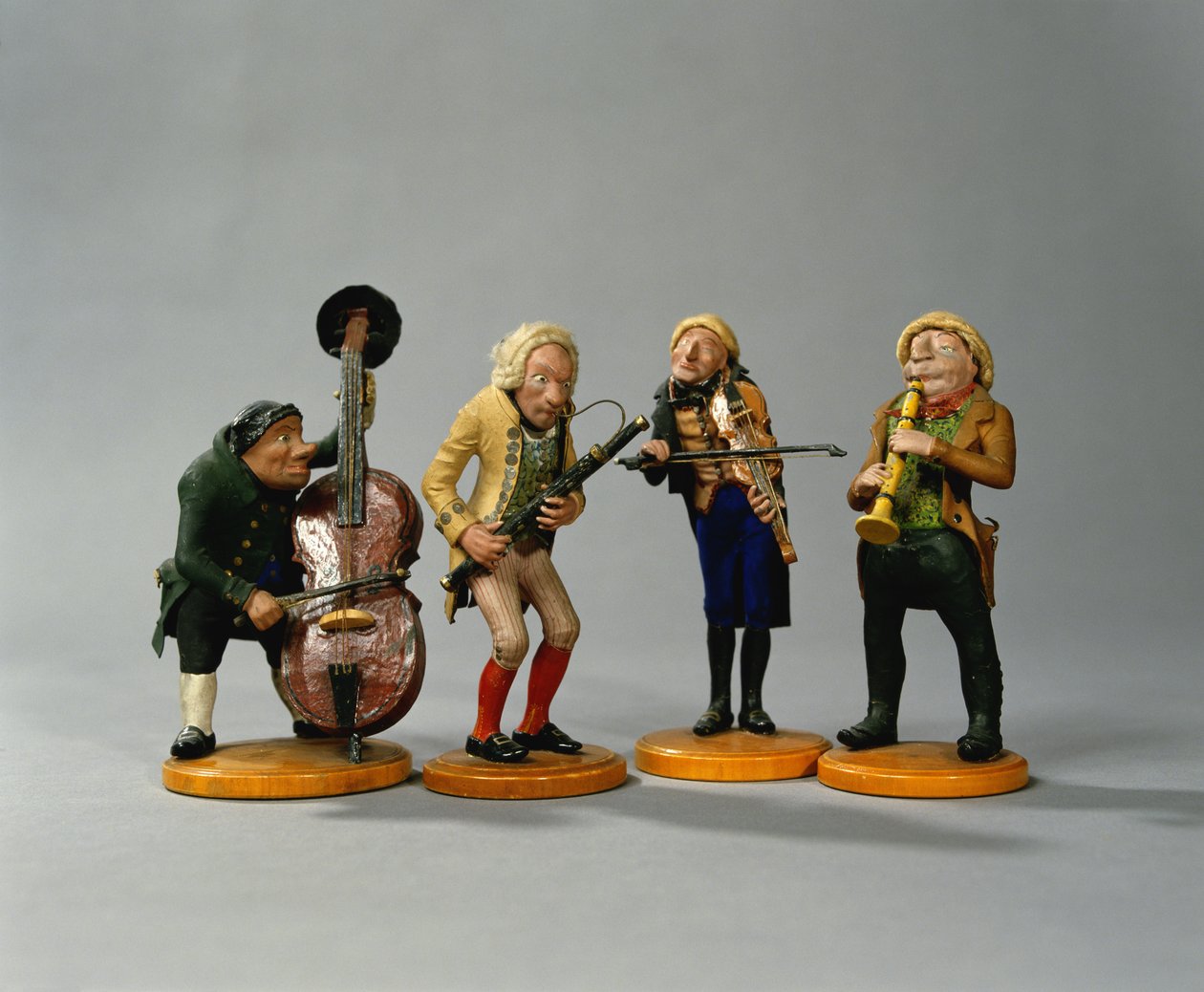 Figurki karykaturalne muzyków, wykonane w Norymberdze, 1836 (ceramika) (szczegóły 78086) autorstwa German School