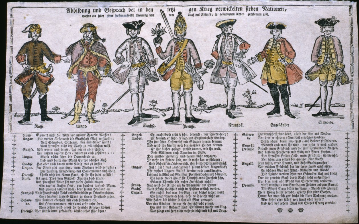 Kopia i omówienie narodów znajdujących się w stanie wojny, ok. 1760 r. autorstwa German School