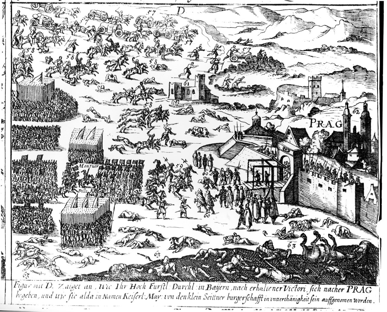 Defenestracja Pragi, 1618 autorstwa German School