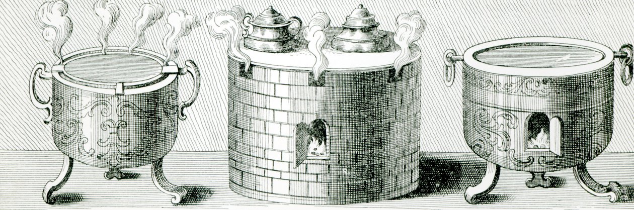 Urządzenia do utrzymywania ciepła wody i żywności w szabat, 1748 autorstwa German School