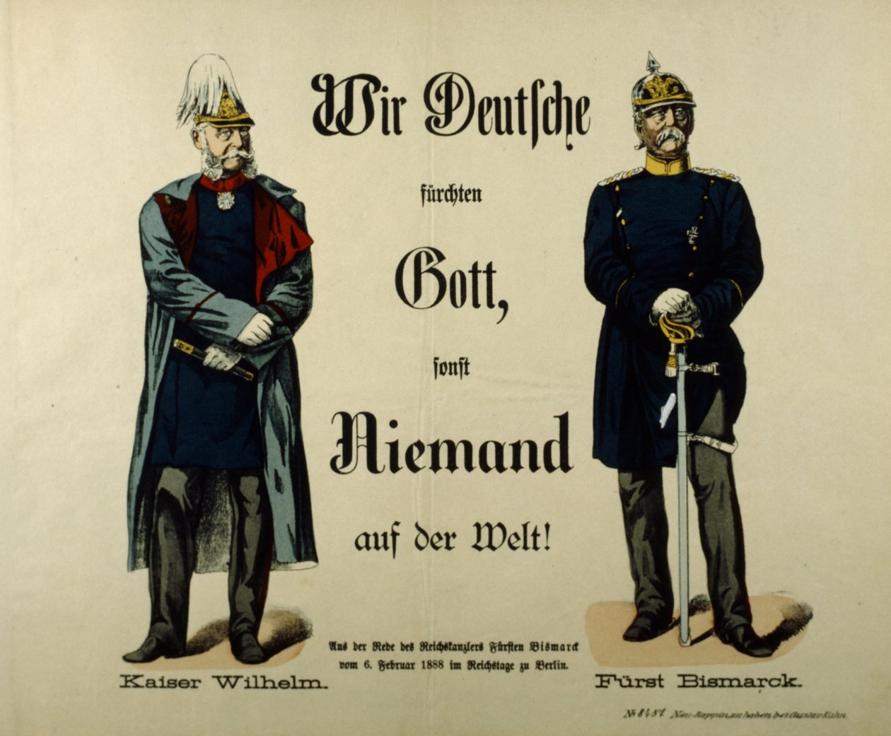 Cesarz Wilhelm I i książę Bismarck autorstwa German School