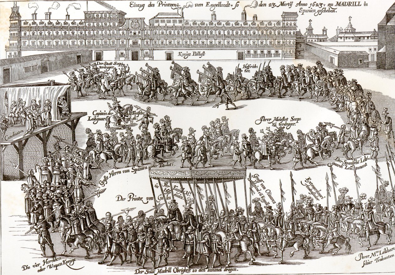 Wjazd księcia Karola I do Madrytu, 1623 autorstwa German School