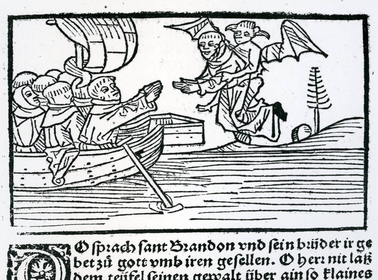 Ilustracja z „Podróży św. Brendana” autorstwa German School