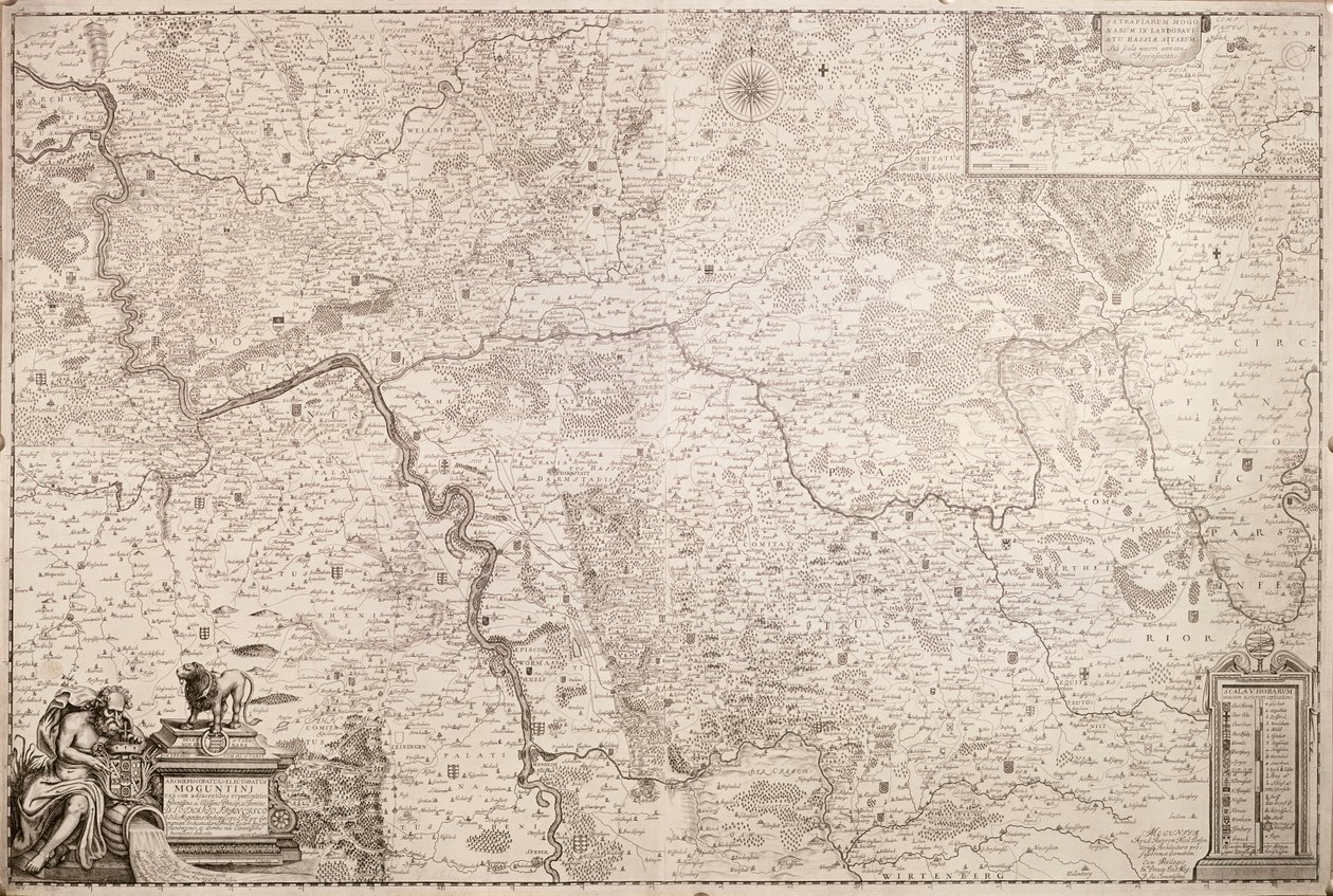 Mapa arcybiskupstwa i elektoratu Moguncji, ok. 1930 r. 1695 autorstwa German School